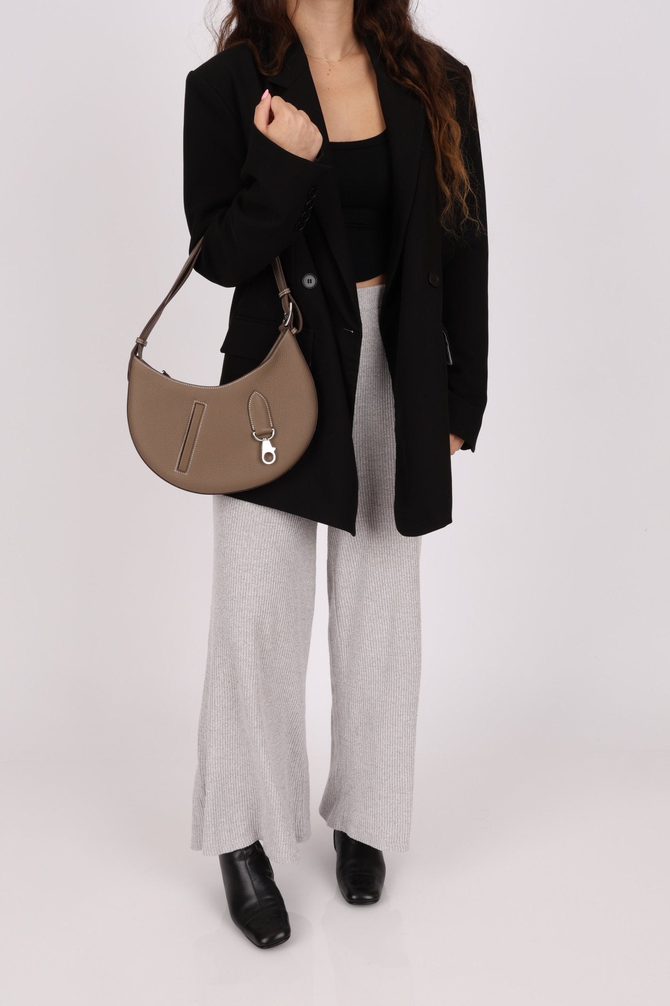 Hermès Etoupe Togo P’tit Arçon PHW - FashioNica