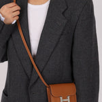 Hermès Gold Epsom Constance Slim Wallet w/ Custom Strap PHW - FashioNica