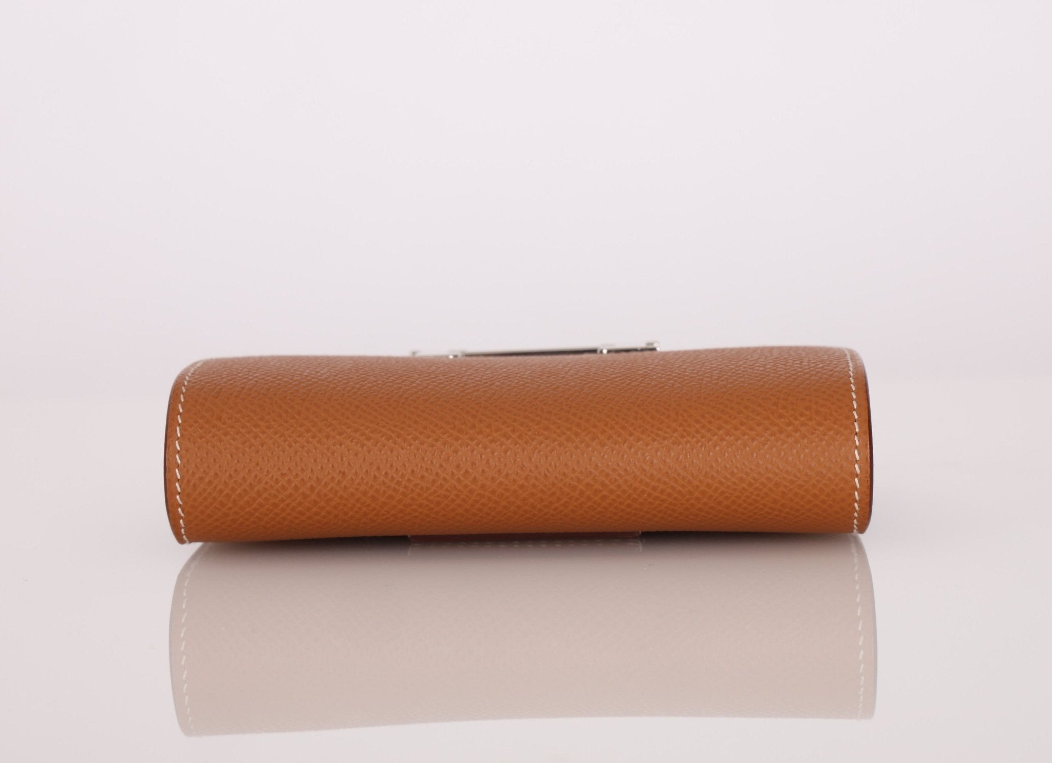 Hermès Gold Epsom Constance Slim Wallet w/ Custom Strap PHW - FashioNica