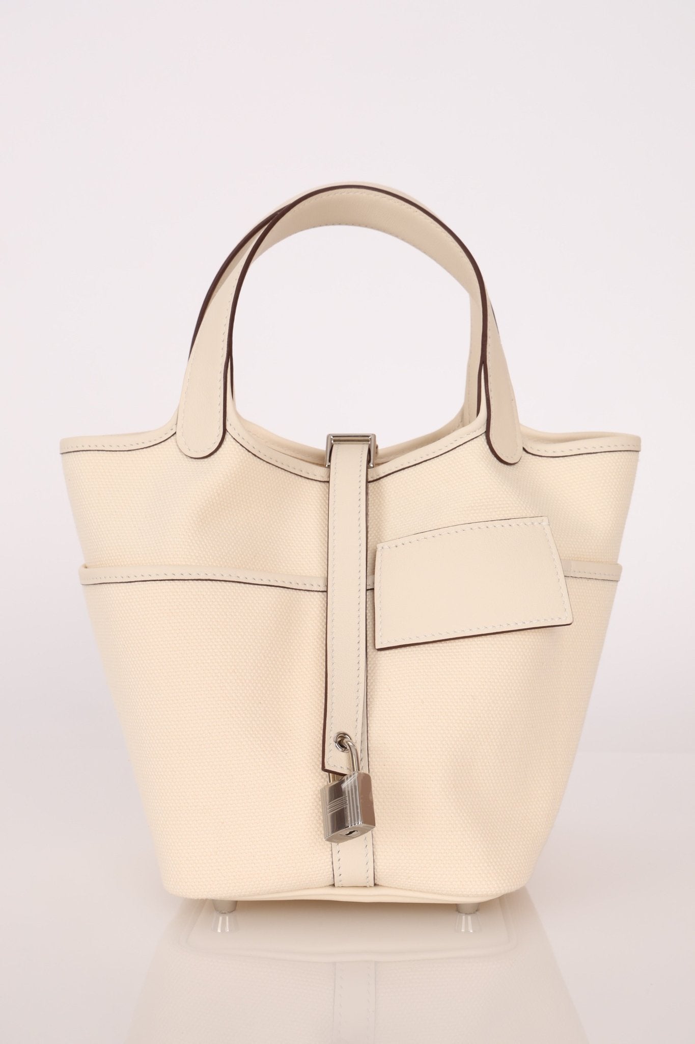 Hermès Nata Toile Goeland Swift Cargo Picotin 18 PHW - FashioNica