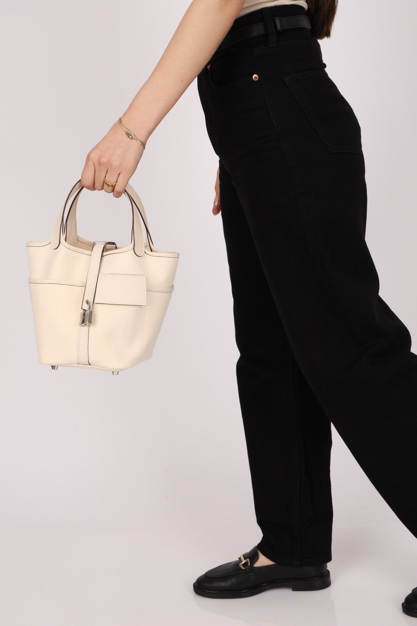 Hermès Nata Toile Goeland Swift Cargo Picotin 18 PHW - FashioNica