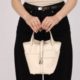 Hermès Nata Toile Goeland Swift Cargo Picotin 18 PHW - FashioNica