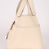 Hermès Nata Toile Goeland Swift Cargo Picotin 18 PHW - FashioNica