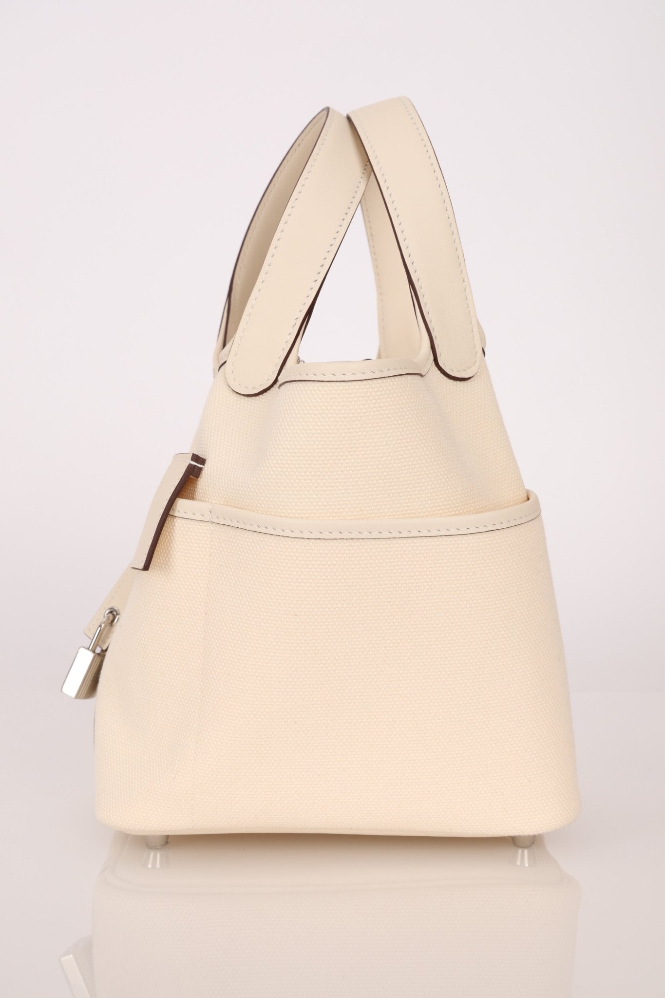 Hermès Nata Toile Goeland Swift Cargo Picotin 18 PHW - FashioNica