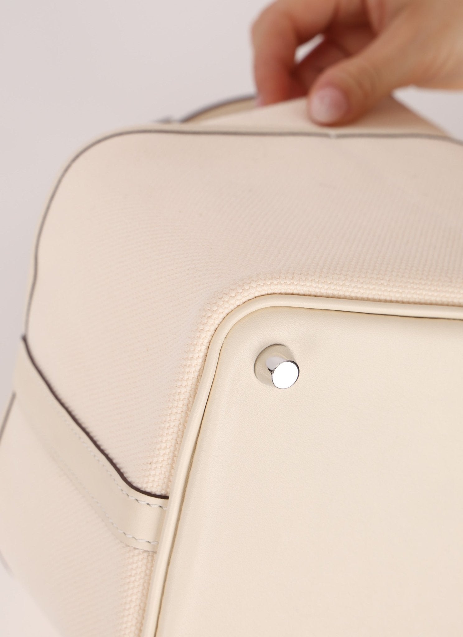 Hermès Nata Toile Goeland Swift Cargo Picotin 18 PHW - FashioNica