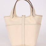 Hermès Nata Toile Goeland Swift Cargo Picotin 18 PHW - FashioNica