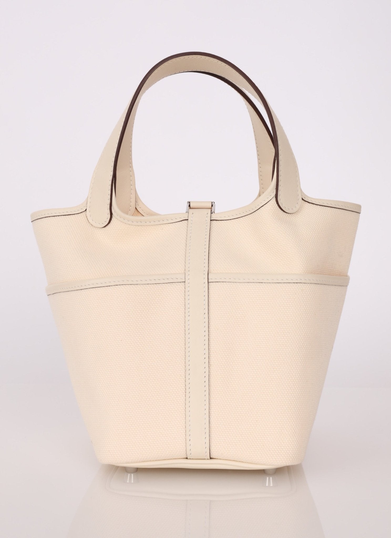 Hermès Nata Toile Goeland Swift Cargo Picotin 18 PHW - FashioNica