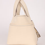 Hermès Nata Toile Goeland Swift Cargo Picotin 18 PHW - FashioNica