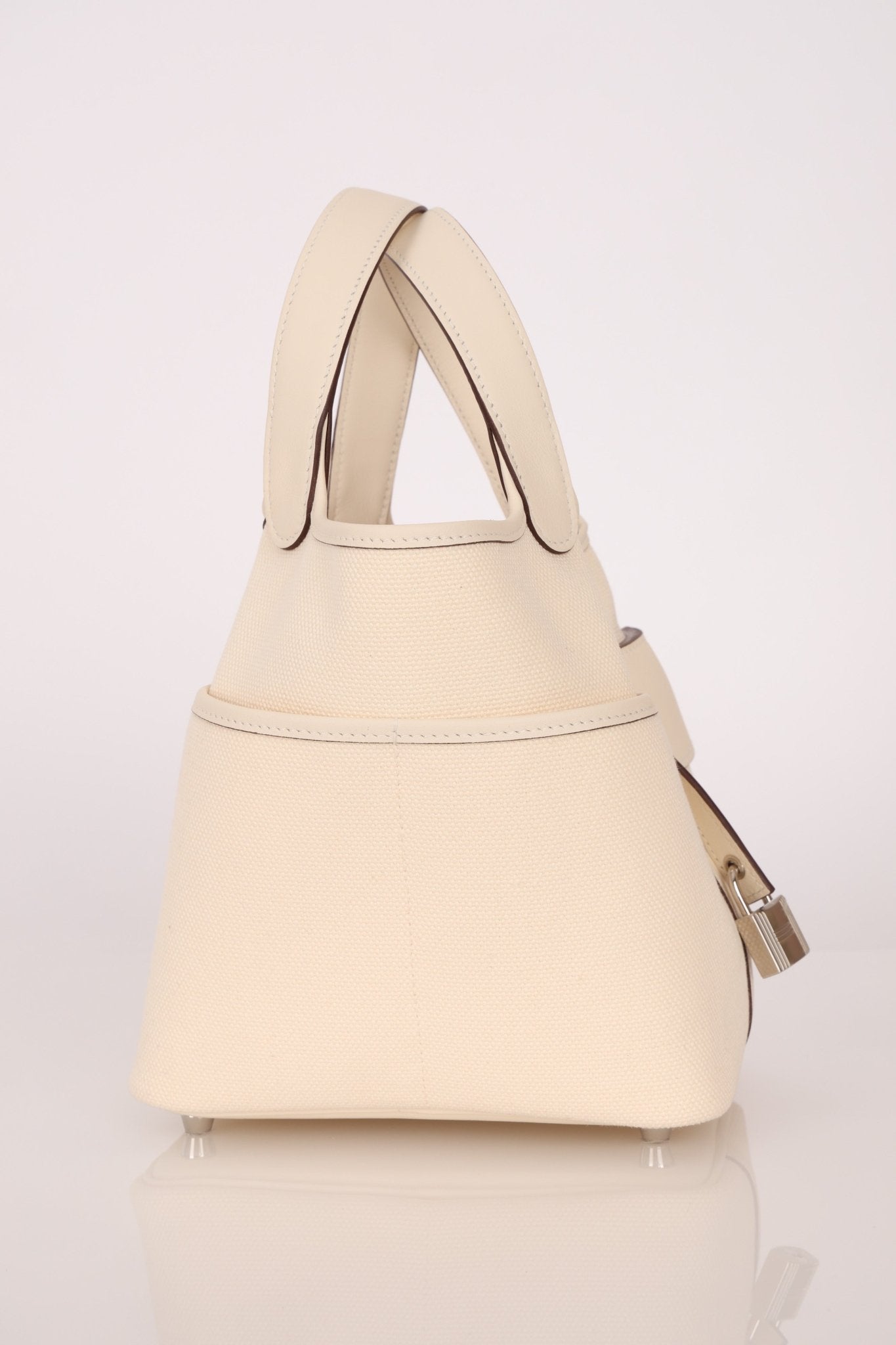 Hermès Nata Toile Goeland Swift Cargo Picotin 18 PHW - FashioNica