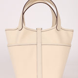 Hermès Nata Toile Goeland Swift Cargo Picotin 18 PHW - FashioNica