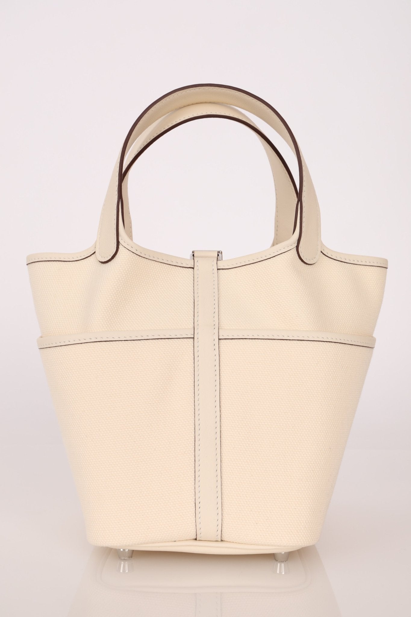 Hermès Nata Toile Goeland Swift Cargo Picotin 18 PHW - FashioNica