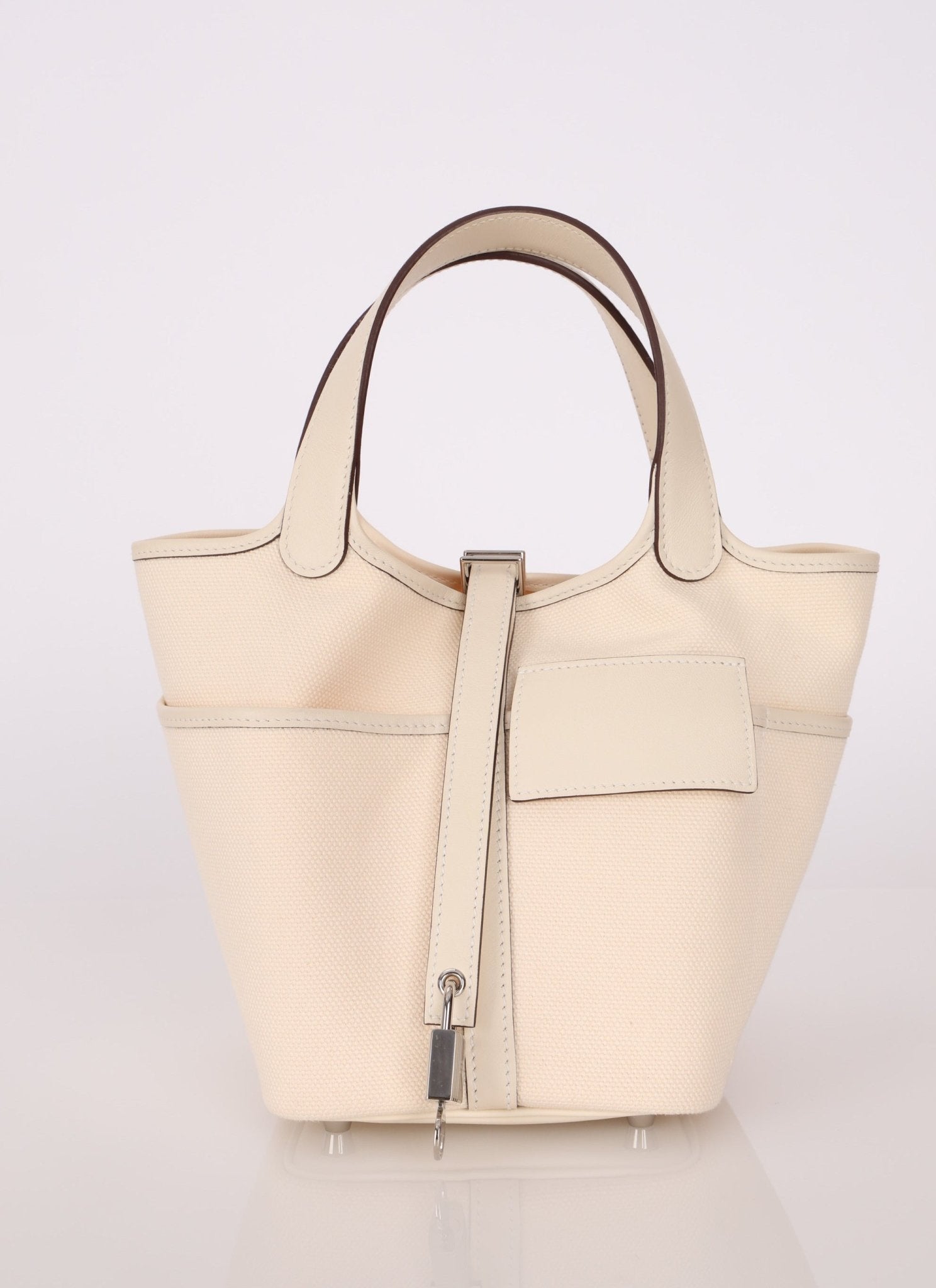 Hermès Nata Toile Goeland Swift Cargo Picotin 18 PHW - FashioNica