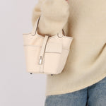 Hermès Nata Toile Goeland Swift Cargo Picotin 18 PHW - FashioNica