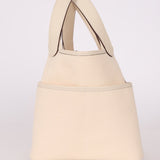 Hermès Nata Toile Goeland Swift Cargo Picotin 18 PHW - FashioNica