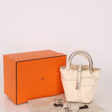 Hermès Nata Toile Goeland Swift Cargo Picotin 18 PHW - FashioNica