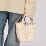 Hermès Nata Toile Goeland Swift Cargo Picotin 18 PHW - FashioNica