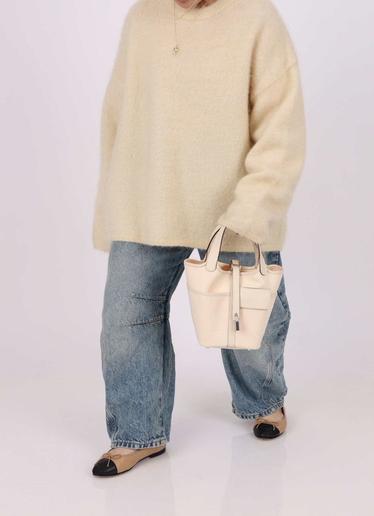 Hermès Nata Toile Goeland Swift Cargo Picotin 18 PHW - FashioNica