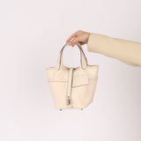 Hermès Nata Toile Goeland Swift Cargo Picotin 18 PHW - FashioNica