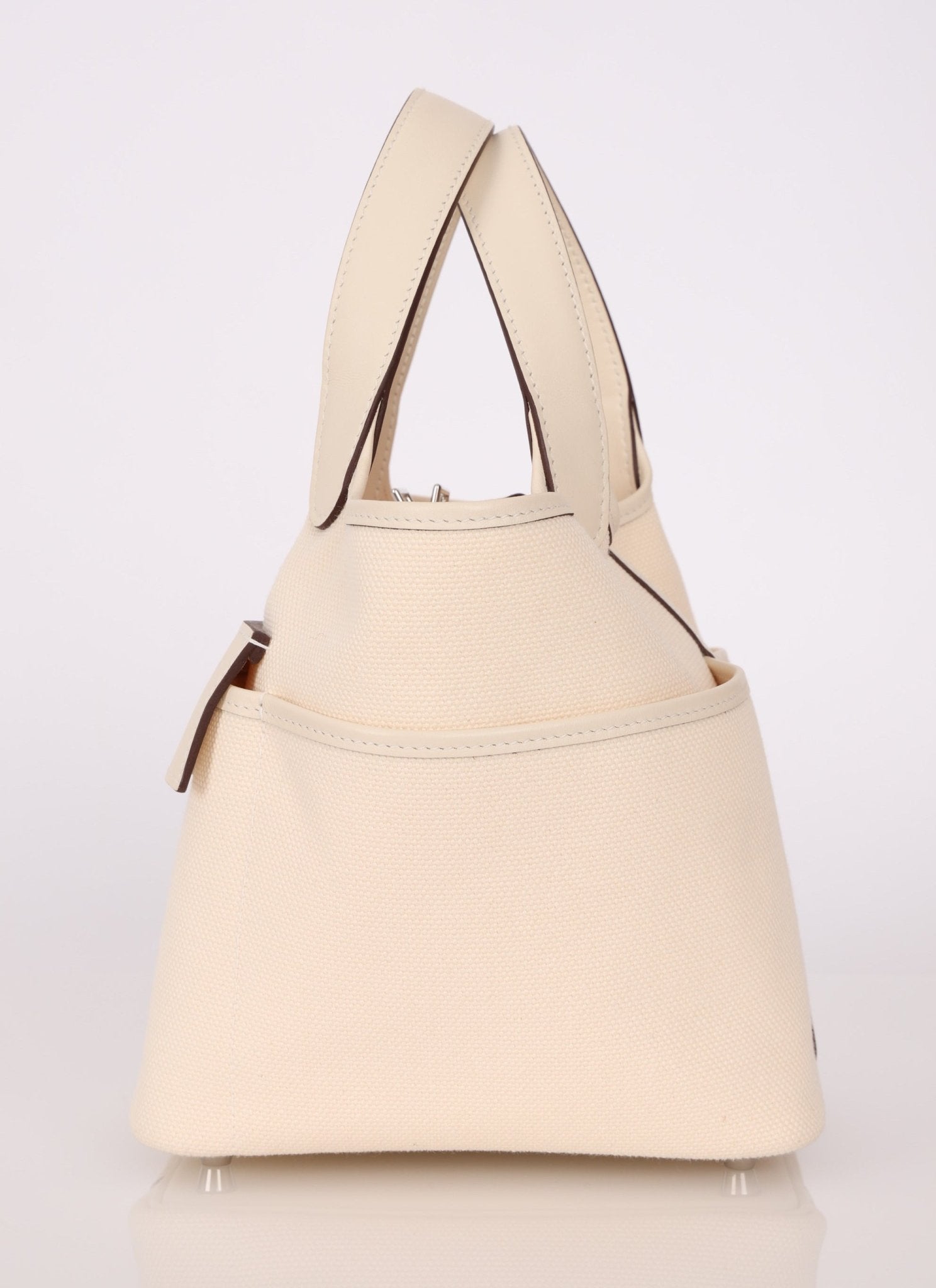 Hermès Nata Toile Goeland Swift Cargo Picotin 18 PHW - FashioNica