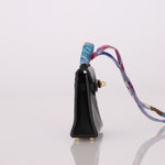 Hermès Noir Tadelakt Micro Kelly Twilly Bag Charm GHW - FashioNica