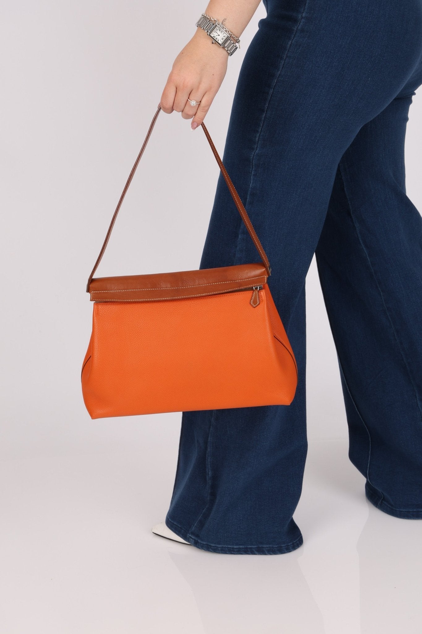 Hermès Orange Togo and Fauve Yeoh Bag PHW - FashioNica