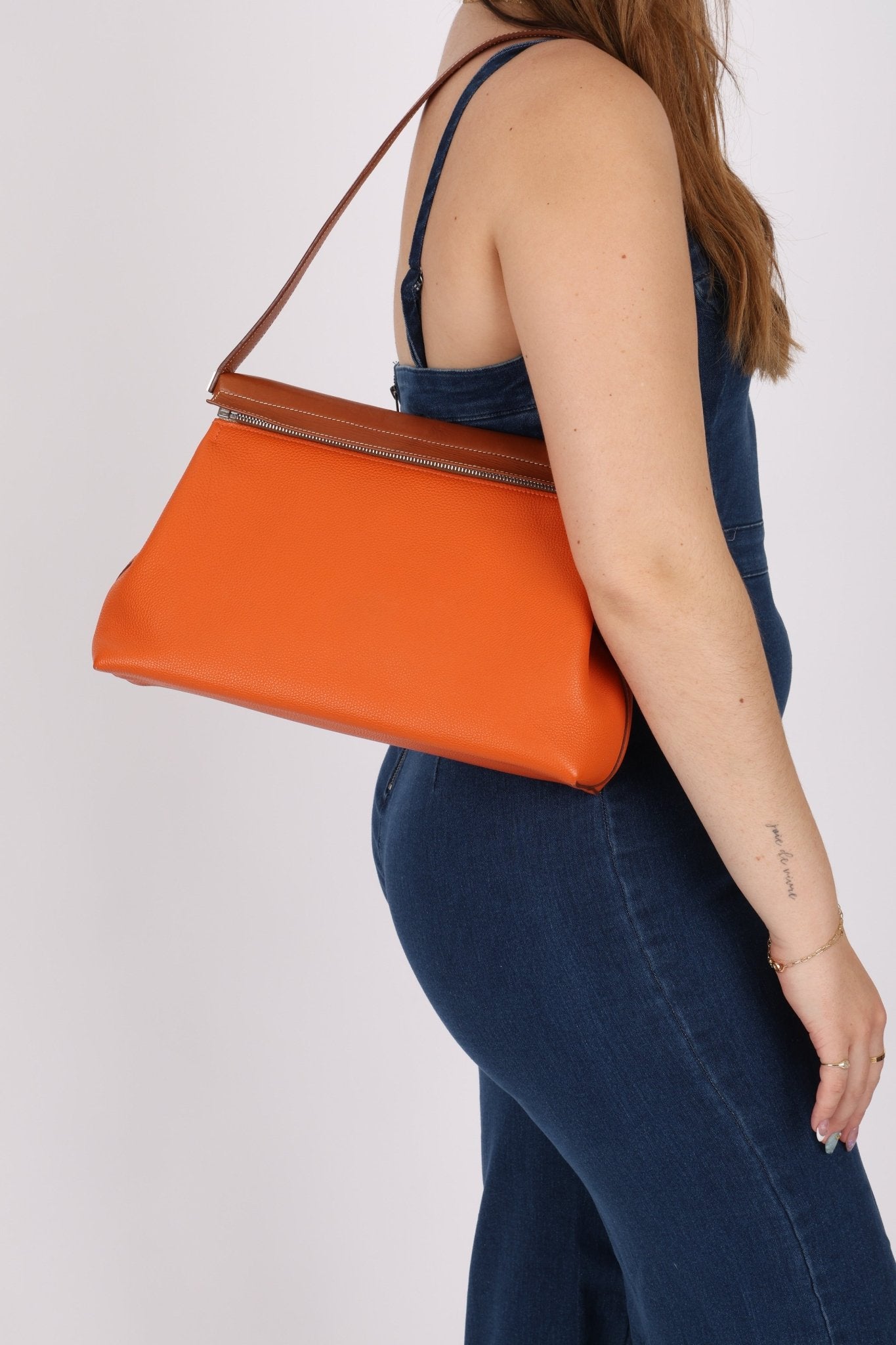 Hermès Orange Togo and Fauve Yeoh Bag PHW - FashioNica