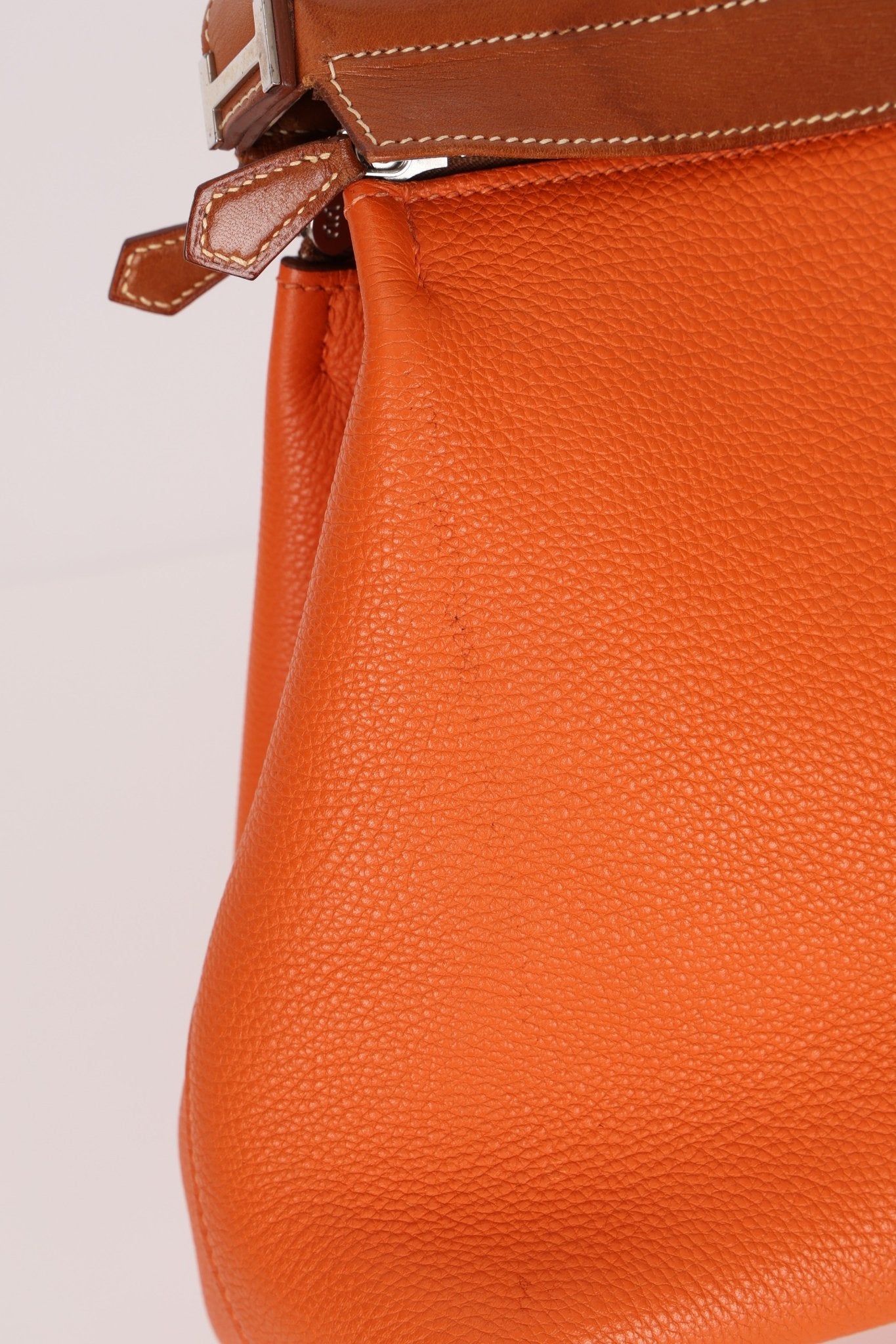 Hermès Orange Togo and Fauve Yeoh Bag PHW - FashioNica
