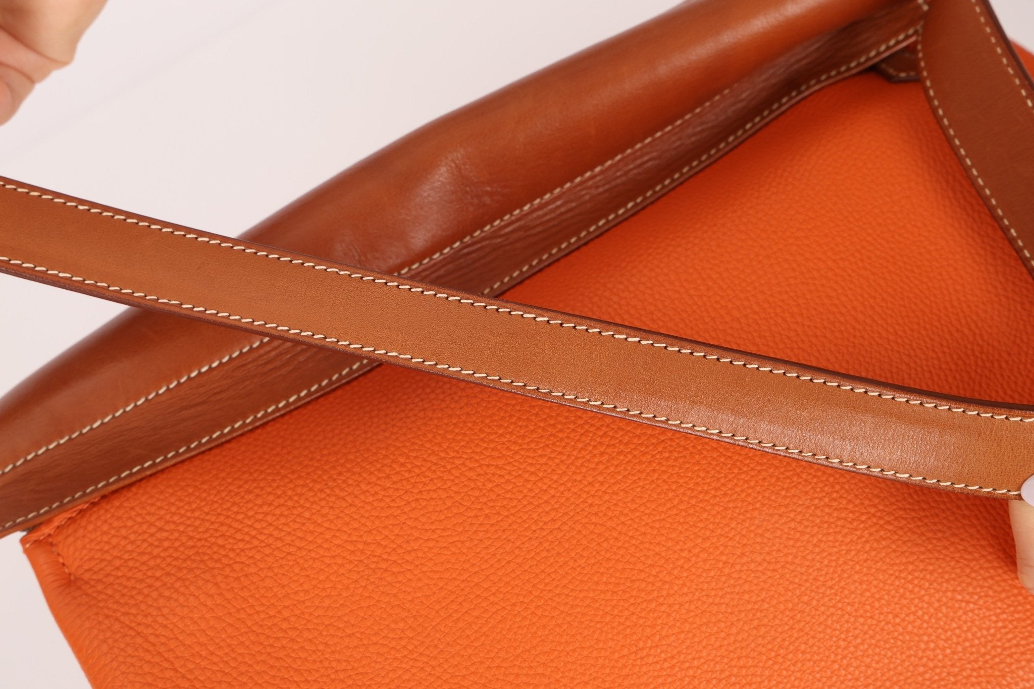 Hermès Orange Togo and Fauve Yeoh Bag PHW - FashioNica