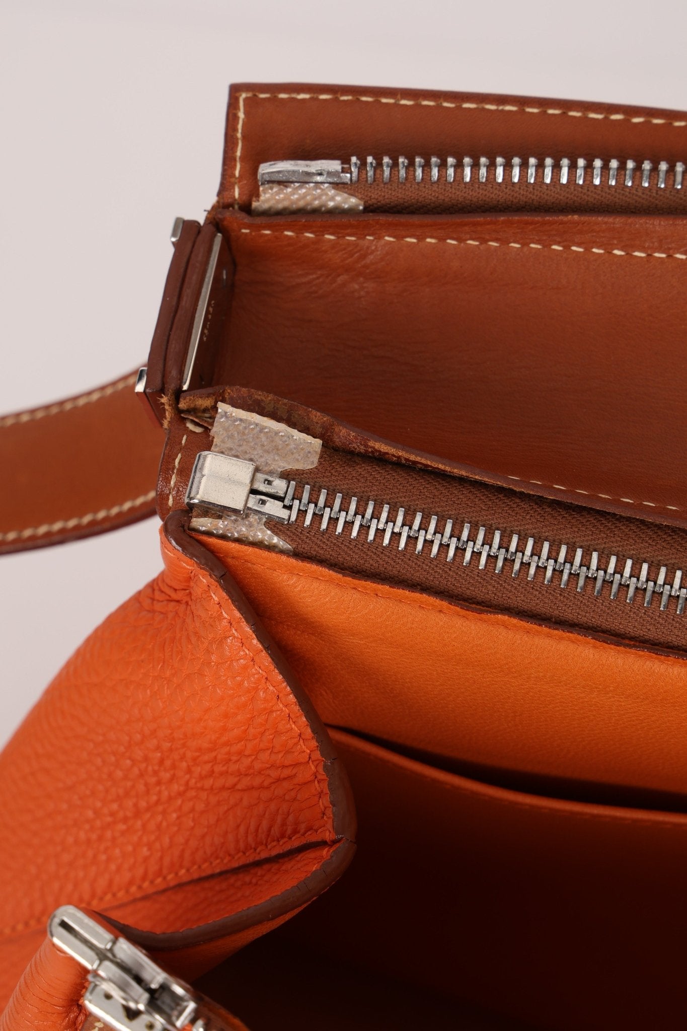 Hermès Orange Togo and Fauve Yeoh Bag PHW - FashioNica
