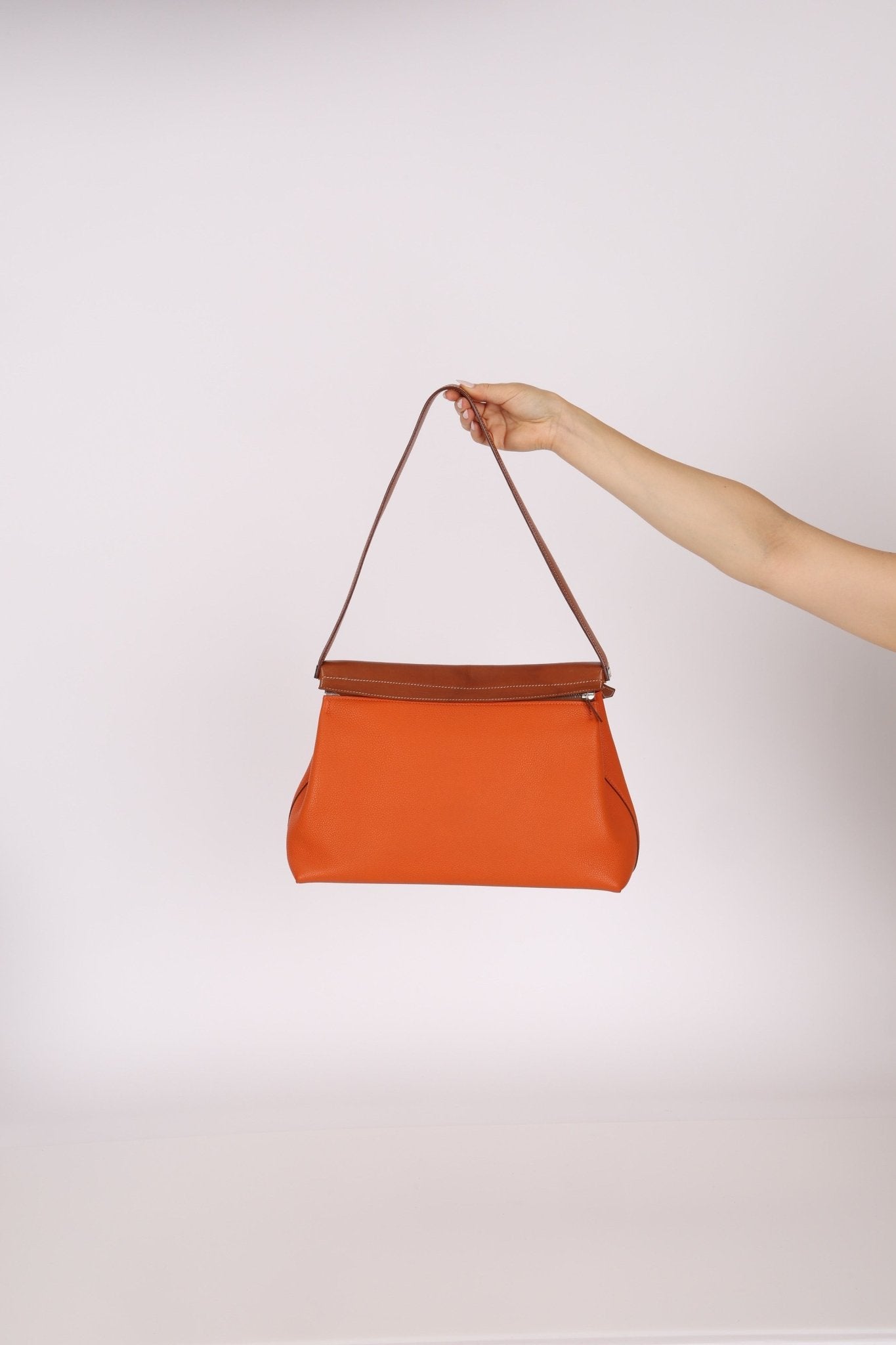Hermès Orange Togo and Fauve Yeoh Bag PHW - FashioNica