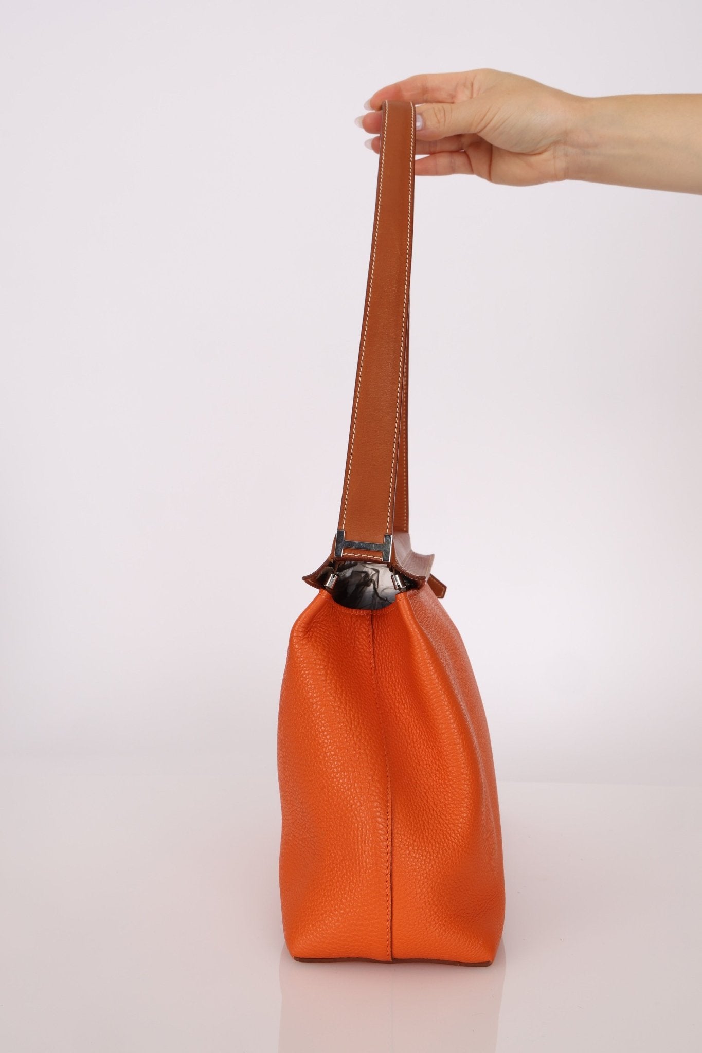 Hermès Orange Togo and Fauve Yeoh Bag PHW - FashioNica