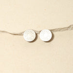 Hermès Silver Matte Clou de Selle Clip - On Earrings - FashioNica