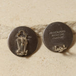Hermès Silver Matte Clou de Selle Clip - On Earrings - FashioNica