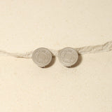 Hermès Silver Matte Clou de Selle Clip - On Earrings - FashioNica