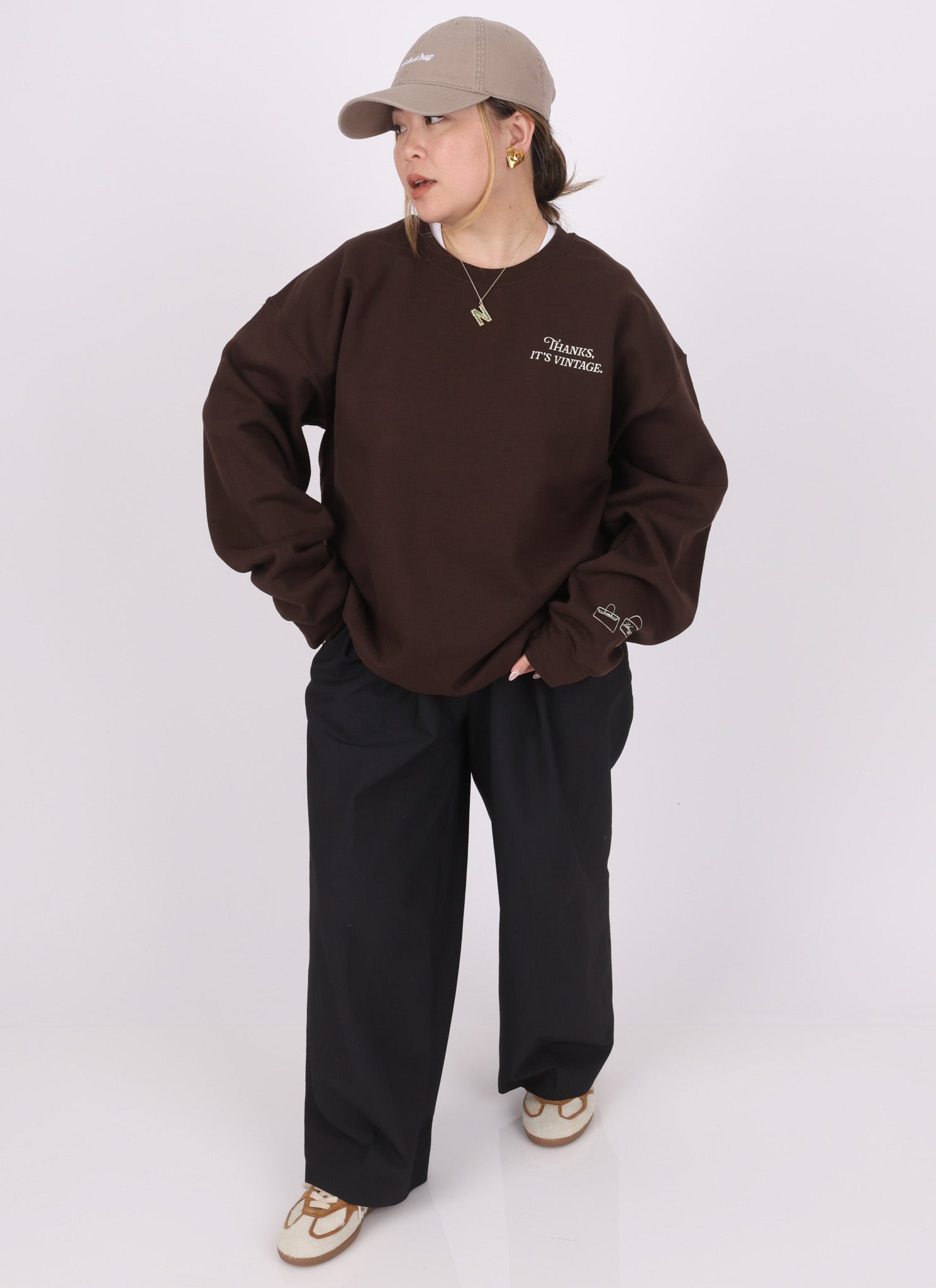 LARGE FashioNica Collector's Crewneck - Espresso - FashioNica