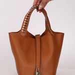 Limited Edition 2018 Hermès Tressage de Cuir Picotin 18 PHW - FashioNica
