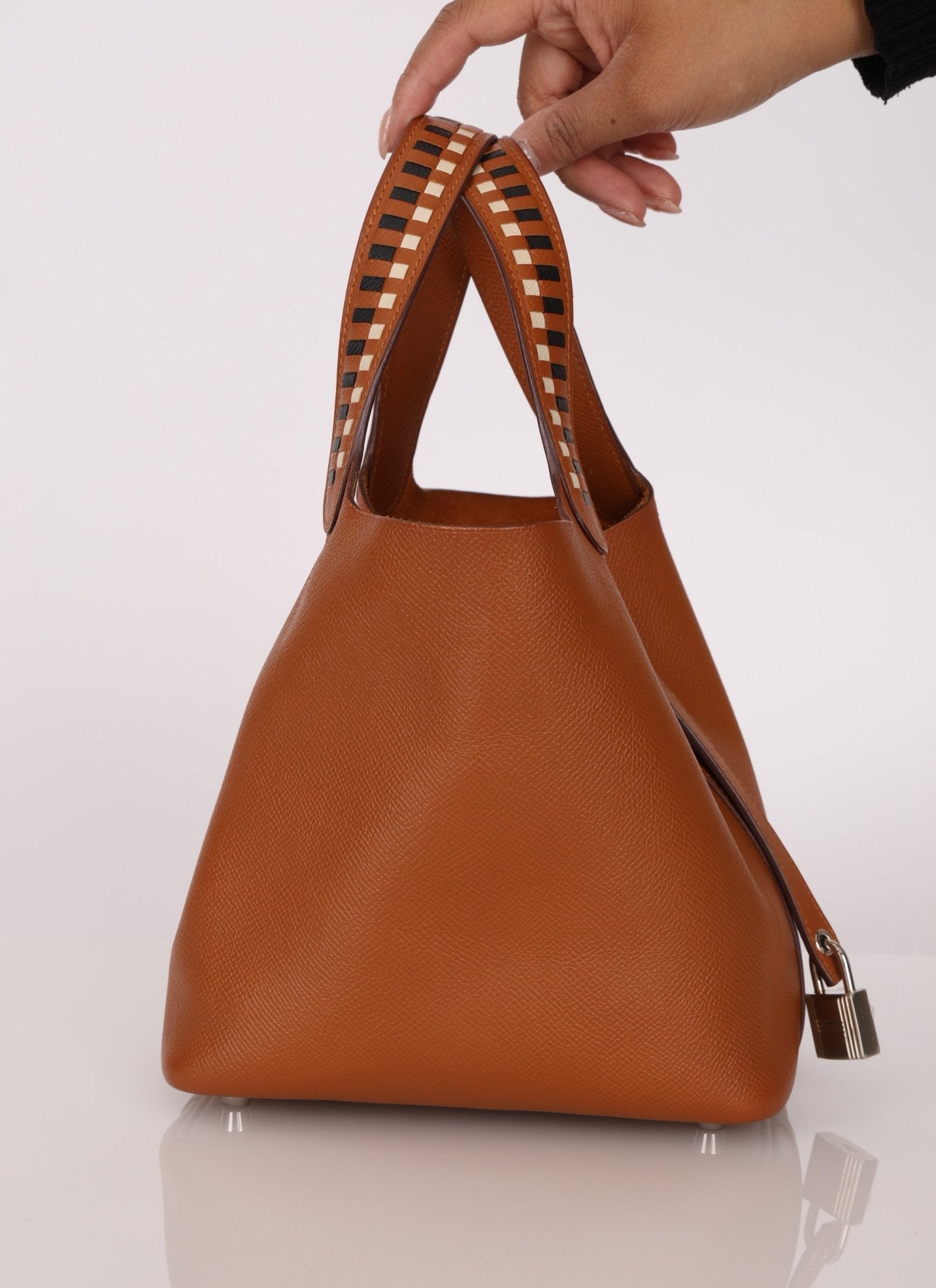 Limited Edition 2018 Hermès Tressage de Cuir Picotin 18 PHW - FashioNica