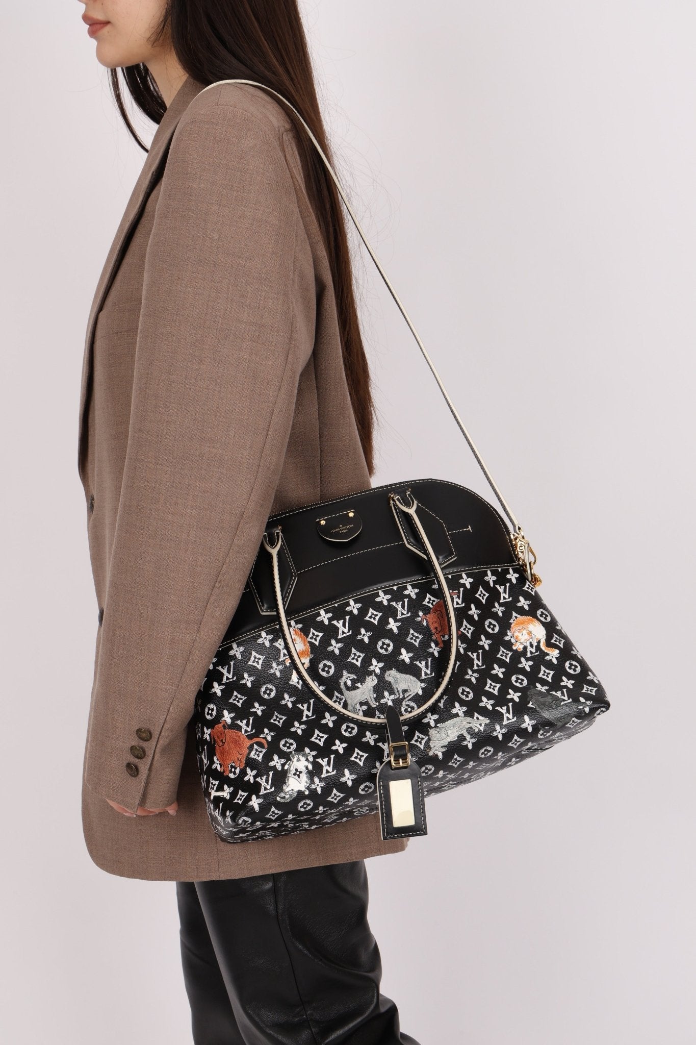 Limited Edition 2018 Louis Vuitton x Grace Coddington Catogram Alma MM - FashioNica