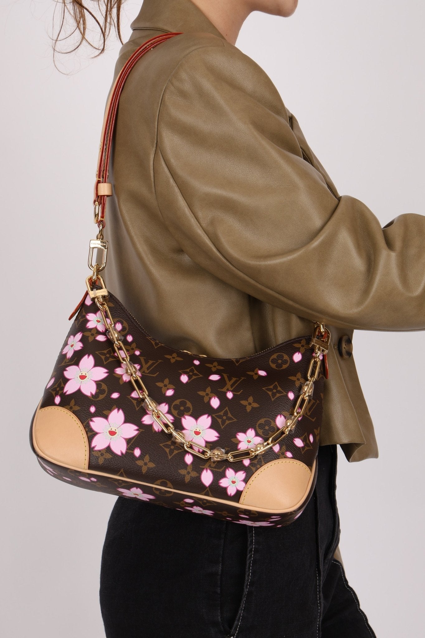 Limited Edition 2025 Louis Vuitton x Takashi Murakami Cherry Blossom Boulogne PM - FashioNica