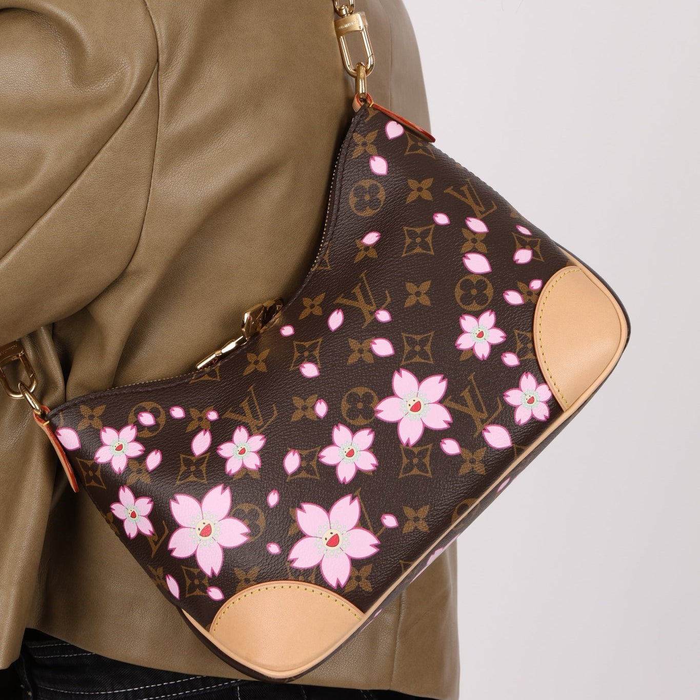 Limited Edition 2025 Louis Vuitton x Takashi Murakami Cherry Blossom Boulogne PM - FashioNica
