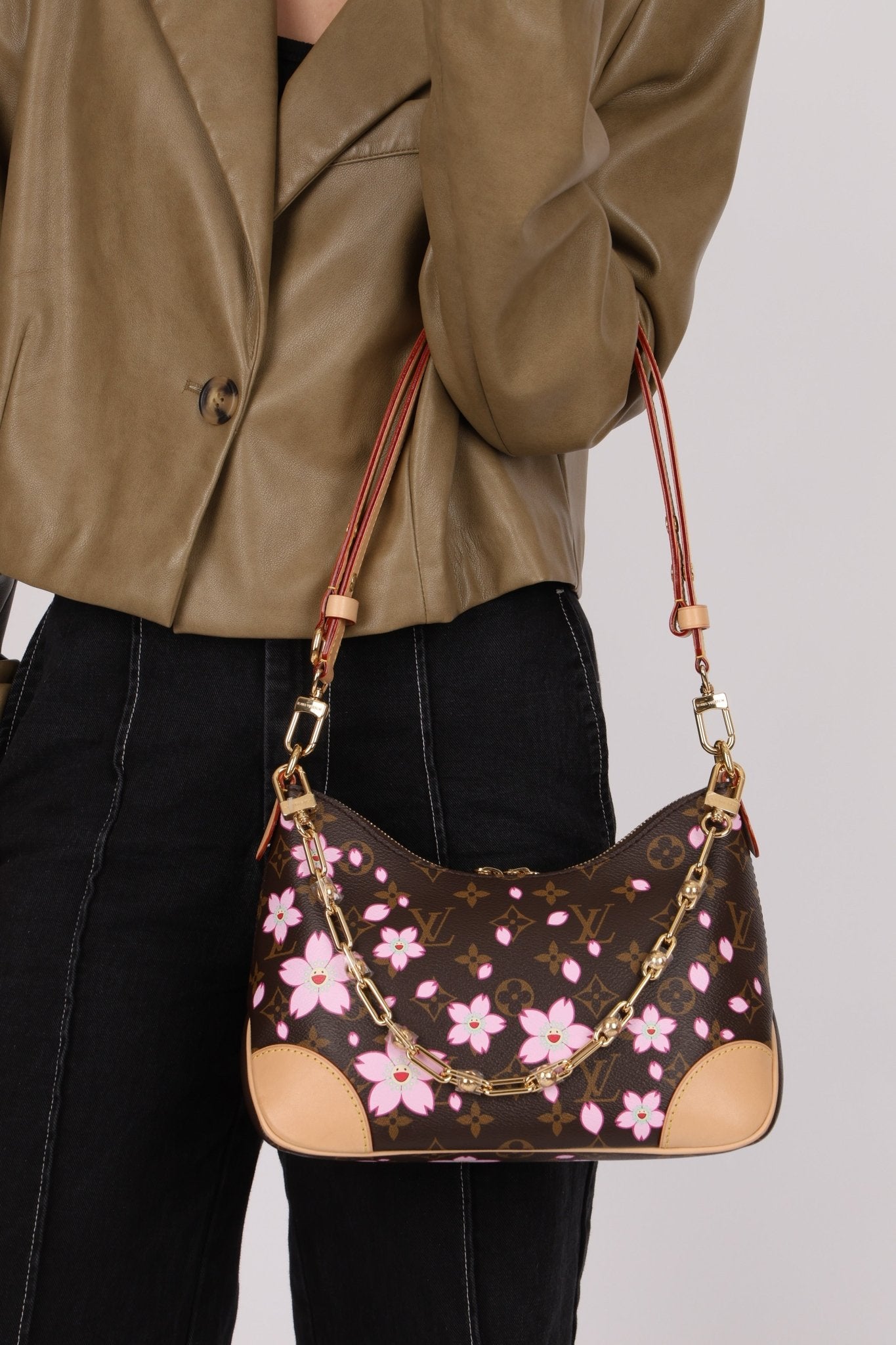 Limited Edition 2025 Louis Vuitton x Takashi Murakami Cherry Blossom Boulogne PM - FashioNica