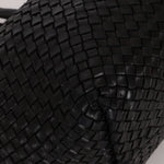 Limited Edition Bottega Veneta Black Intrecciato Large Cabat with Pouch - FashioNica