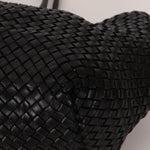 Limited Edition Bottega Veneta Black Intrecciato Large Cabat with Pouch - FashioNica