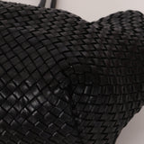 Limited Edition Bottega Veneta Black Intrecciato Large Cabat with Pouch - FashioNica