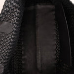 Limited Edition Bottega Veneta Black Intrecciato Large Cabat with Pouch - FashioNica