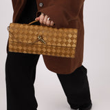 Limited Edition Bottega Veneta Suede & Lambskin Andiamo Top Handle - FashioNica