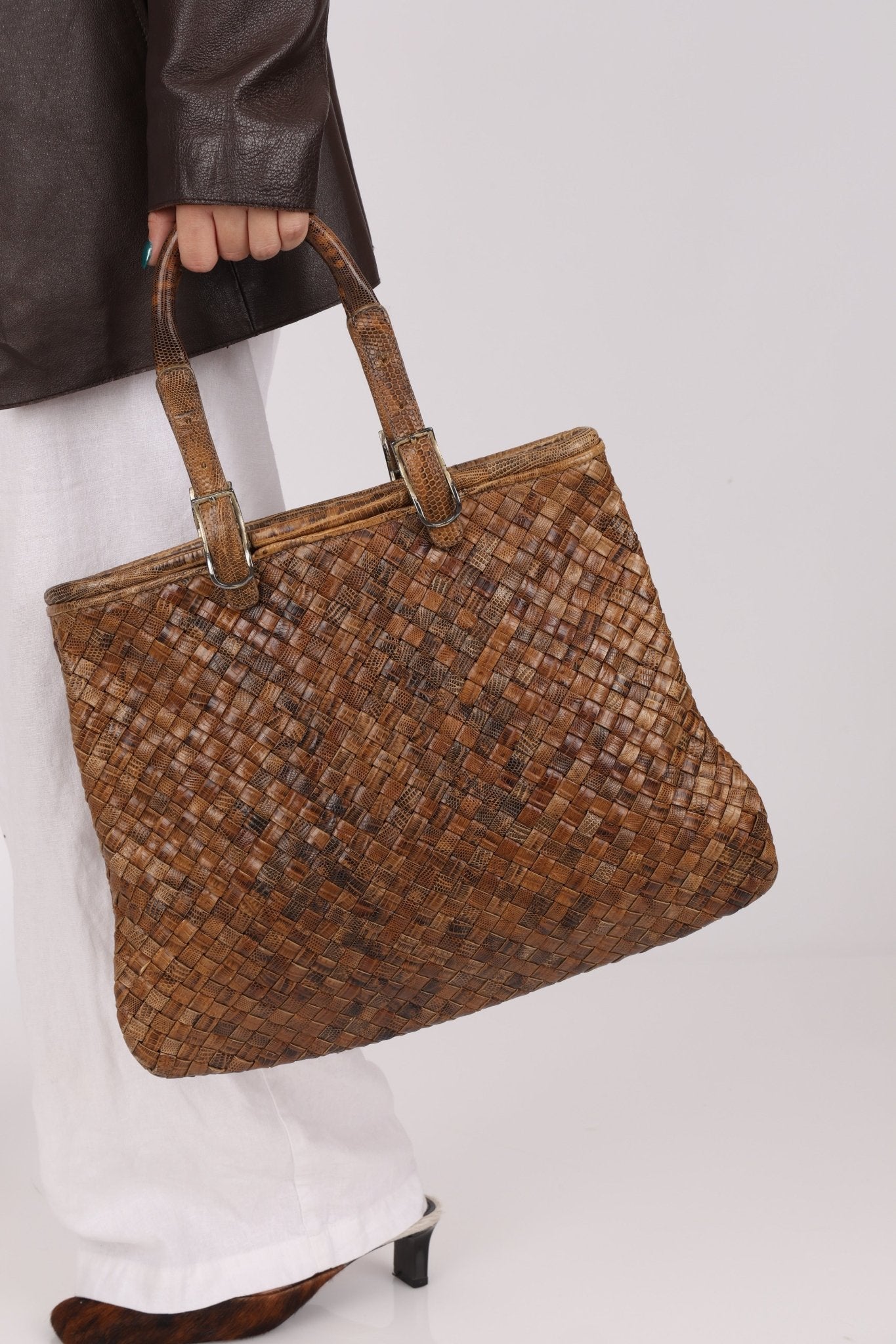 Limited Edition Bottega Veneta x Bergdorf Goodman 2003 Karang Intrecciato Milo Tote - FashioNica
