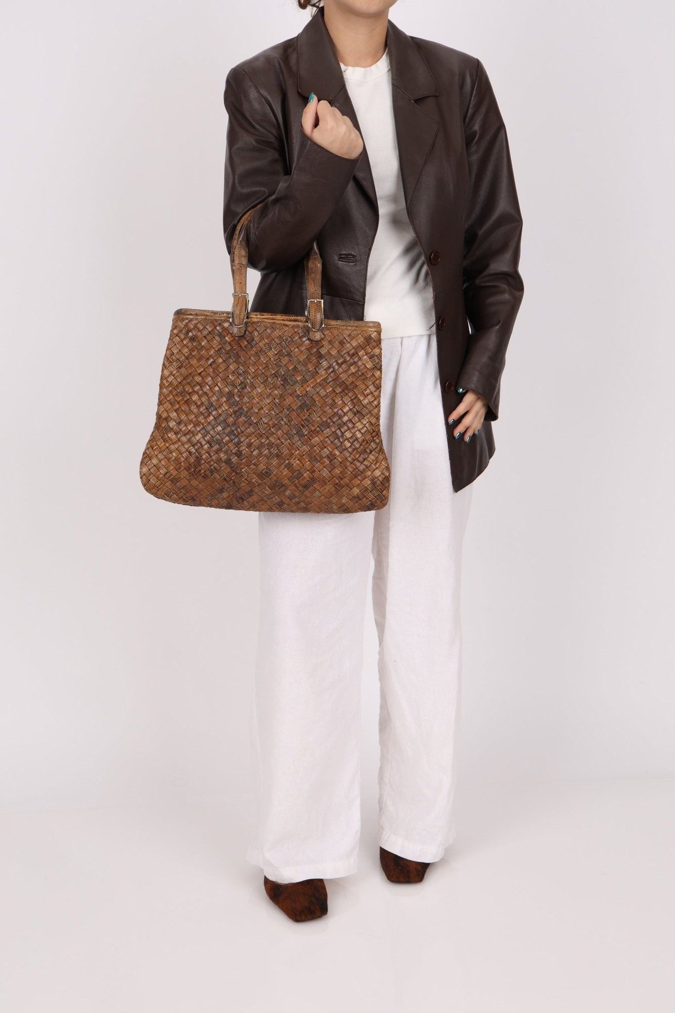 Limited Edition Bottega Veneta x Bergdorf Goodman 2003 Karang Intrecciato Milo Tote - FashioNica