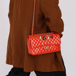 Limited Edition Chanel 2009 Patent Valentine Charms Classic Flap - FashioNica