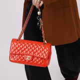 Limited Edition Chanel 2009 Patent Valentine Charms Classic Flap - FashioNica